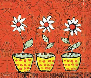 עציצים כתומים עציצים כתומים